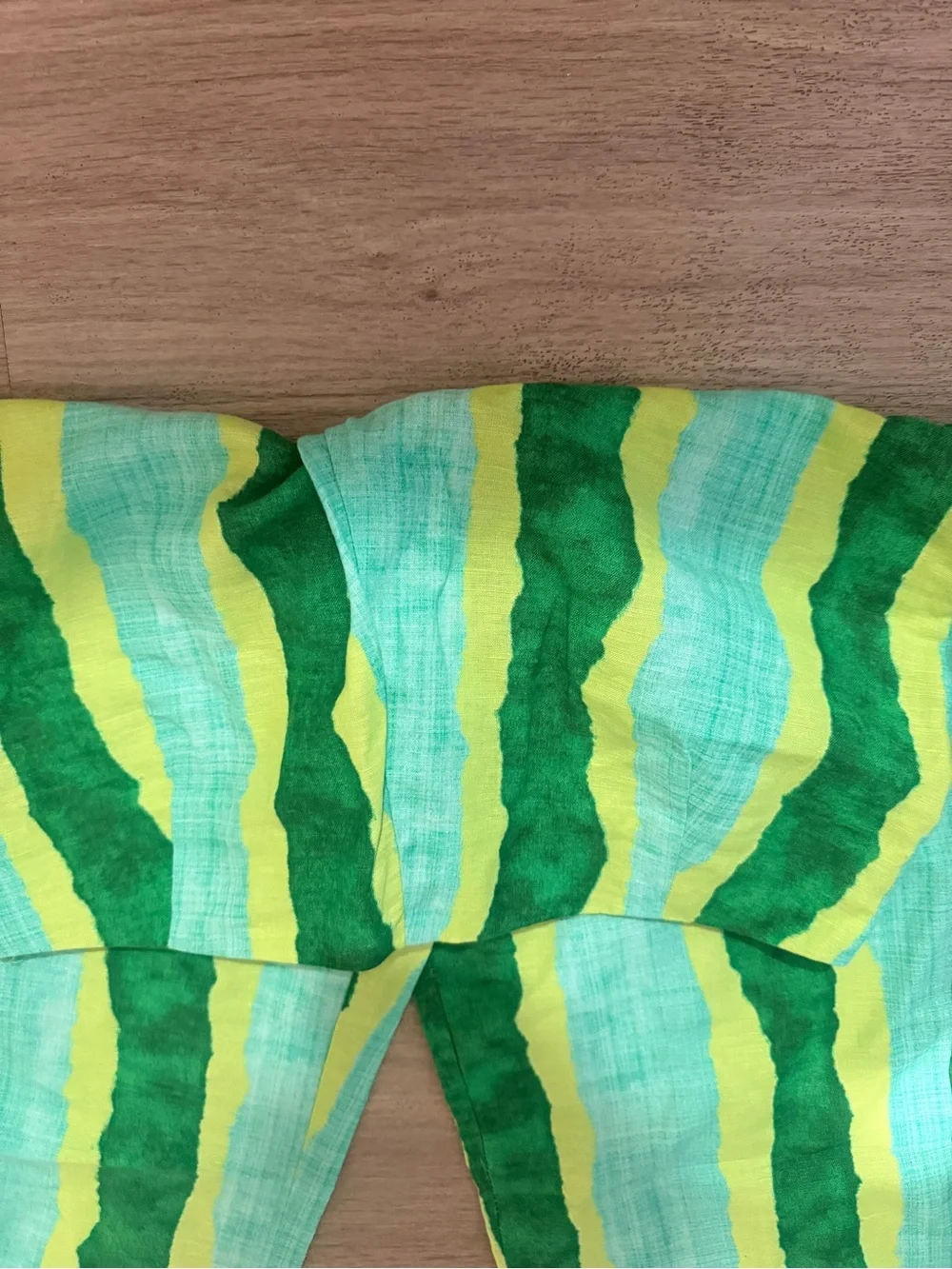 New Zara Striped Flared Linen Blend Pants S